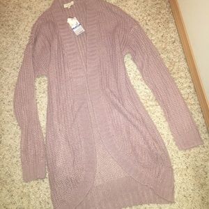 Slouchy blush colored cardigan